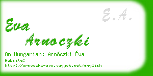 eva arnoczki business card